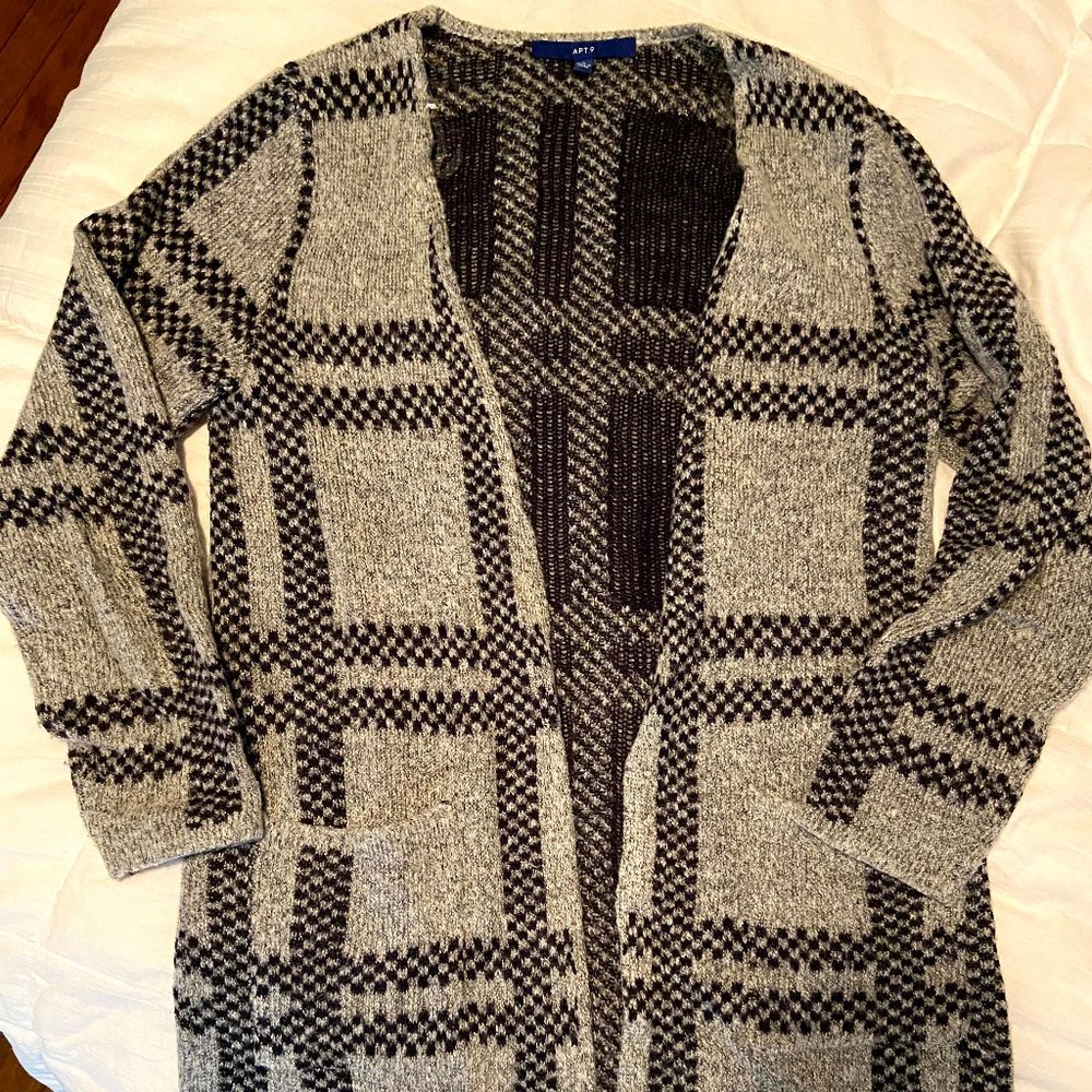 Large Plaid Cardigan